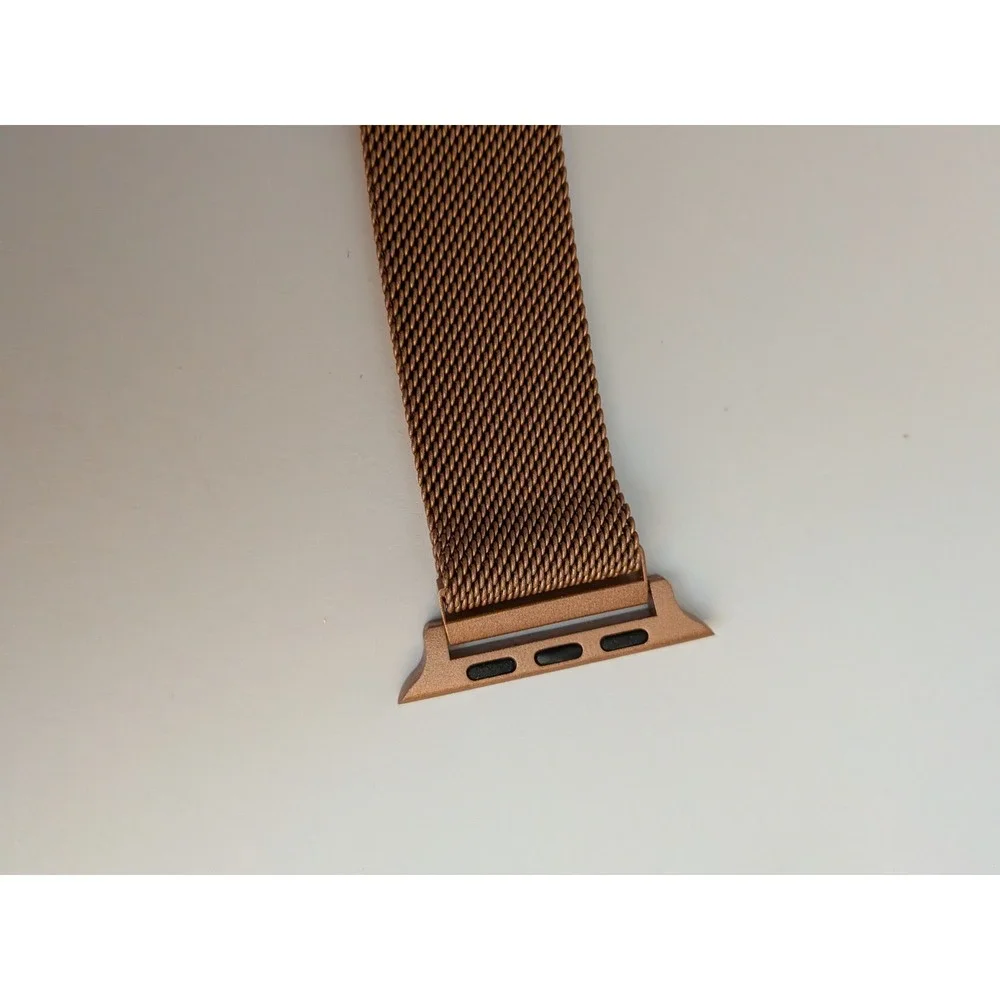 Rose Gold Milanese Loop Mesh Magnetic Watch Band for Apple Watch 38 40 41mm